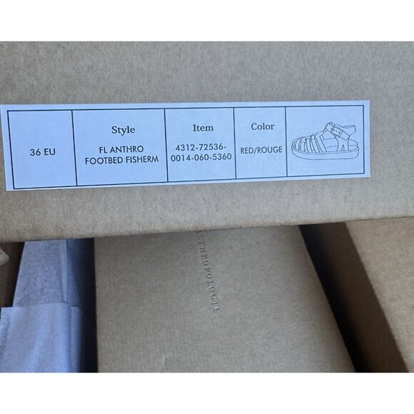 NWT EU36/US 5-5.5  Anthropologie Fisherman Flats Red Suede leather (NWT US$150) - Picture 14 of 15
